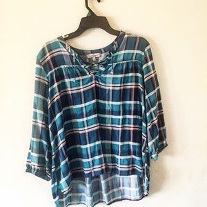 A flannel blouse